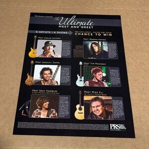 Santana / Zappa /Haynes / Eli / Mahoney - PRS Guitars - 2011 Print Advertisement
